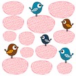 Background vector pattern with birds