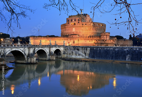 Naklejka samoprzylepna Castel sant'angelo, rzym