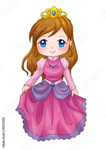 Naklejka dekoracyjna Cute cartoon illustration of a queen