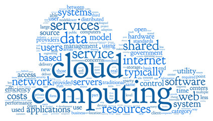 Canvas Print - Cloud computing in word tag cloud