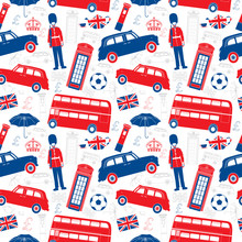 London Symbols  -  Icons - Seamless Vector Patten - Silhouette