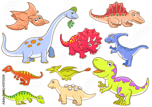 Fototapeta dla dzieci Cute dinosaurs