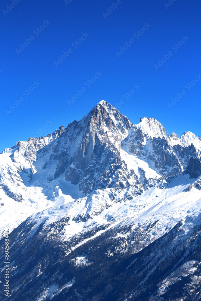 Aiguille Verte - Massif du Mont-Blanc (Haute-Savoie) - obrazy, fototapety, plakaty 