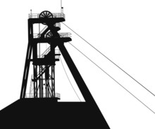 A Tower For Coal Mining Vector