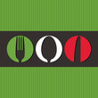 Italian menu design with cutlery symbols