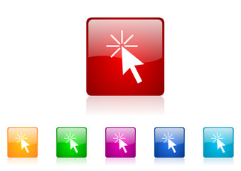 Fototapete - click here vector icon set
