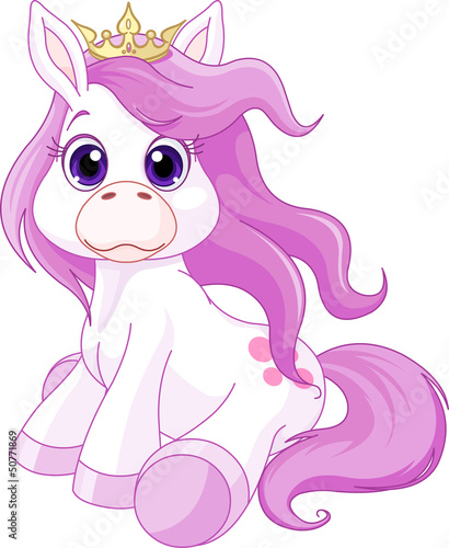 Fototapeta dla dzieci Cute horse princess