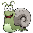 Vector illustration of snail cartoon