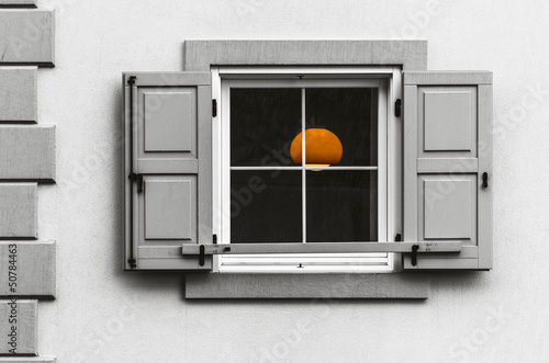 Plakat na papierze fotorealistycznym Pomarańczowe światło