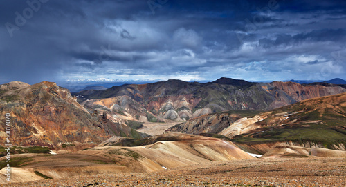 Board z aluminiowym obramowaniem Islandia - landmannalaugar