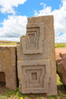 Megalithic stone with intricate carving in Puma Punku