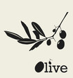 stylized olive branch