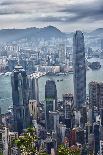 Fotoboard na płycie Hongkong panorama widok od szczytu