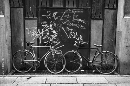 Fotoboard na płycie Obraz b \u0026 w rowerów