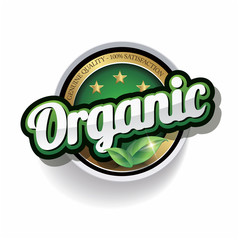 Sticker - Hundred percent vector organic label