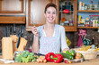 © Eugenio Marongiu - beautiful housewife cooking vegetables