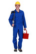 © auremar - A manual worker carrying a toolbox.