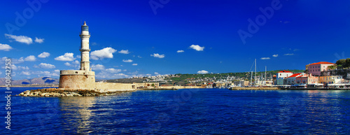 Obraz na płótnie canvas trzyczęściowy "tryptyk" Chania.crete. 
