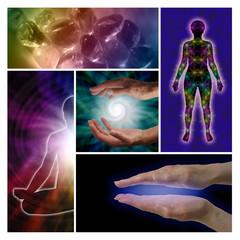 Energy healing collage