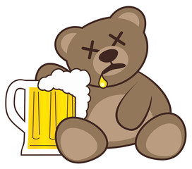 Wall Mural - Beer and bear