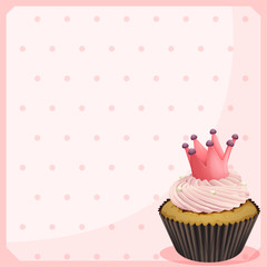 Poster - A blank paper with a cupcake