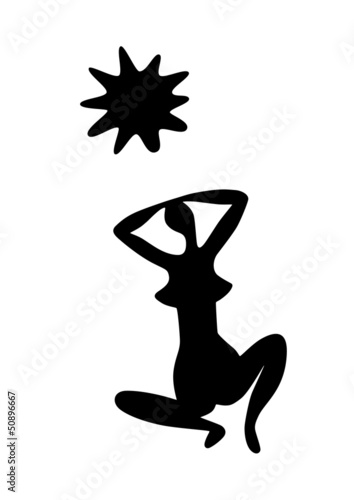 Eine Frau Rakelt Sich In Der Sonne Abstrakt Schwarz Weiss Buy This Stock Vector And Explore Similar Vectors At Adobe Stock Adobe Stock