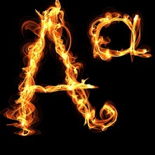 Fire Alphabet Letter A