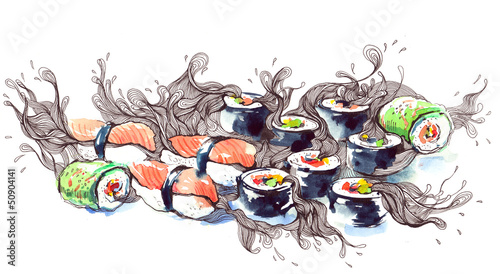 Tapeta ścienna Sushi
