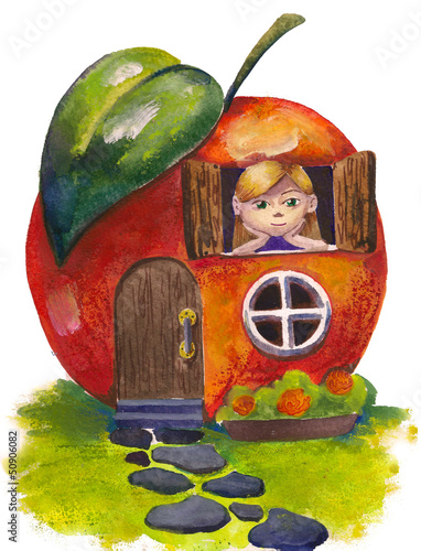 Obraz w ramie apple house