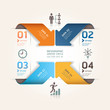 © graphixmania - Modern arrow origami style number options banner. Vector