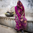 Femme voilée de la caste des Intouchables, Rajasthan.