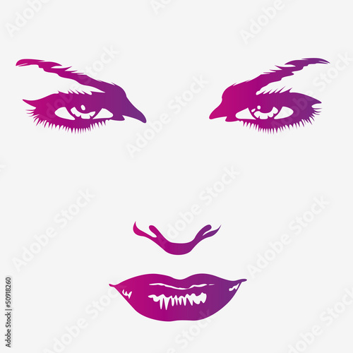 Obraz w ramie Magnificent woman face print