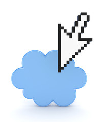 Sticker - Cloud computing concept.