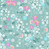 delicate popcorn seamless floral background