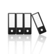 © punsayaporn - Black binders vertical isolated on white background