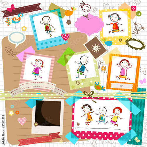 Naklejka ścienna kids and photo frames