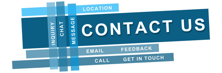 contact us blue strips