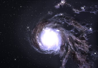 Wall Mural - spiral galaxy in deep space.