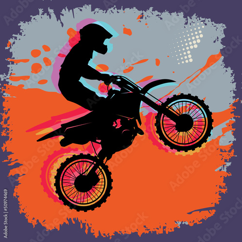 Fototapeta na wymiar Motocross abstract background, vector illustration