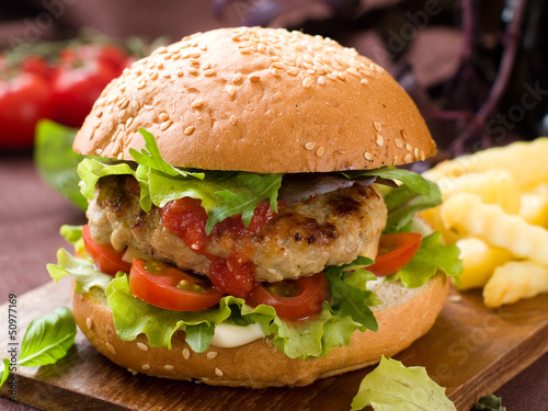 Naklejka samoprzylepna Hamburger