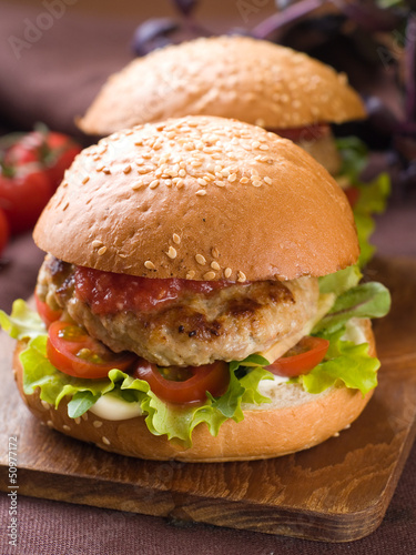 Naklejka samoprzylepna Hamburger