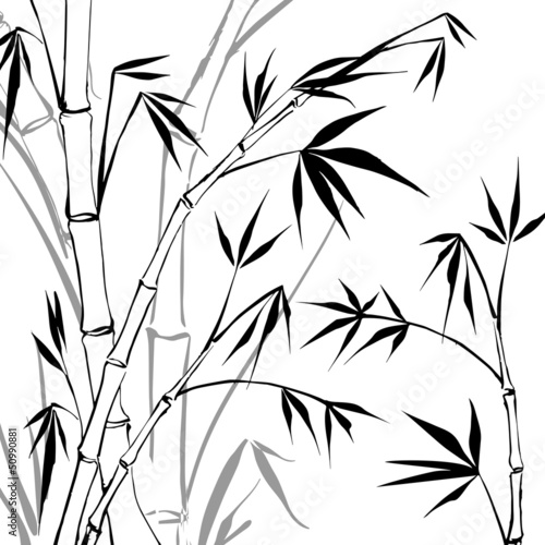 bambus-na-bialym-tle-ilustracja-wektorowa