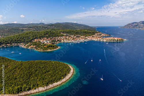 Obraz na płótnie canvas czteroczęściowy "tetraptyk" Korcula
