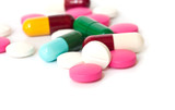 Fototapeta Mapy - Colorful medical  pills and capsules.