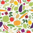 seamless pattern with illustrations of vegetables