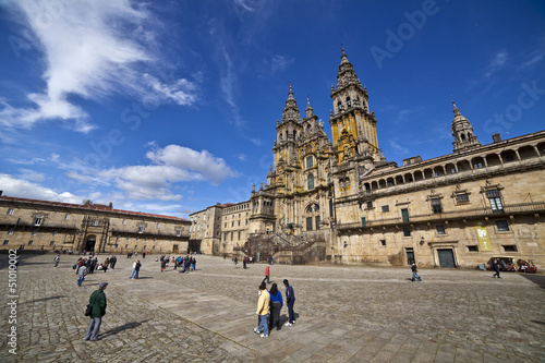 Fotografía Catedral de Santiago de Compostela en la Plaza del Obradoiro