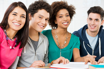 Wall Mural - Portrait Of Happy Students