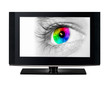 © REDPIXEL - TV showing a color eye.