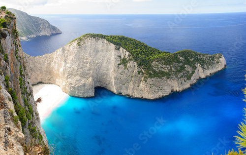 Obraz na płótnie canvas czteroczęściowy "tetraptyk" Plaża navagio
