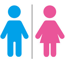 Cute Male And Female Sign Vector